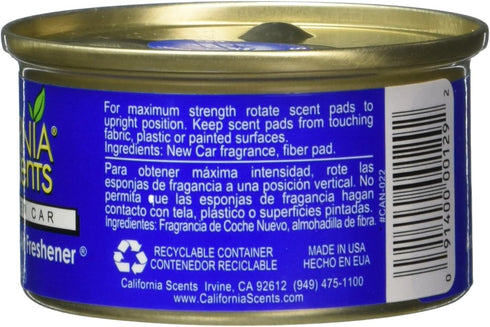 California Scents Spillproof Can Air Freshener Eco-Friendly Odor Neutralizer for Home, Car, & Much More, Newport New Car, 1.5 oz, 12 Pack...