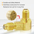 Boltigen R1234YF Refrigerant Tank Adapters, R12 to R1234YF Adapter Connector, 1/2 LH to 1/4 Flare R1234YF Vacuum Pump Adapter Fittings with Valve ...