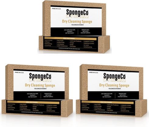 Dry Cleaning Soot Eraser Sponge - Pet Hair, Smoke, Soot, Dust and Dirt Remover - 3x6x1.5 (3 Pack)...