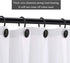 Shower Curtain Hooks, Set of 12, Black, Zinc, Rust Resistant, Decorative, Matte Black, Regular Size, Suitable for Standard Straight or Curved Show...