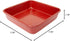 casaWare 7-Inch Toaster Oven Ultimate Series Commercial Weight Ceramic Non-Stick Coating Square Pan (Red Granite)...