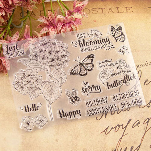 Flower Stamp Cards Clear Stamping Tools Set Decorative Clear Stamps for Craft Scrapbooking Card Making...