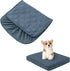 Dog Bed Covers Only - Waterproof Dog Bed Covers Quilted, Replacement Washable Pet Puppy Bed Cover for Dog Cat, Cushion Cover 30Lx20Wx6H Inches Blu...