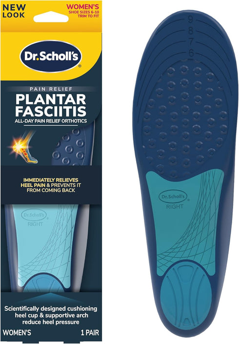 Dr. Scholl’s® Plantar Fasciitis Pain Relief Orthotic Insoles, Immediately Relieves Pain: Heel, Spurs, Arch Support, Distributes Foot Pressure, Tri...