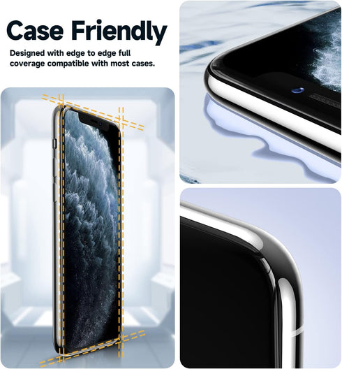 MAGIC JOHN 2 Pack for iPhone 11 Pro/iPhone X/iPhone XS 5.8 inch Tempered Glass Screen Protector, Auto Dust-Elimination Installation, Bubble Free, ...