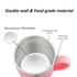 Baby Kids Toddler Sippy Cup Mug for Milk, Coffee, Stainless Steel Trainer Straw Cup with Lid, Fox, 7oz/Pink...