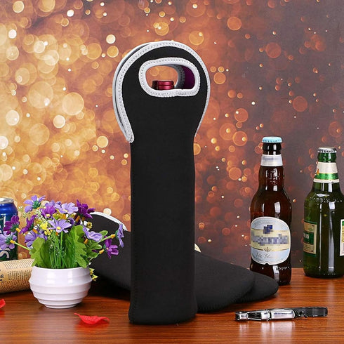 Hipiwe Wine Carrier Tote Bag Portable Wine bottle Tote Holders Insulated Neoprene Wine Cooler Bag Champagne/Water bottle/Beer/Drinks Carriers Bag ...