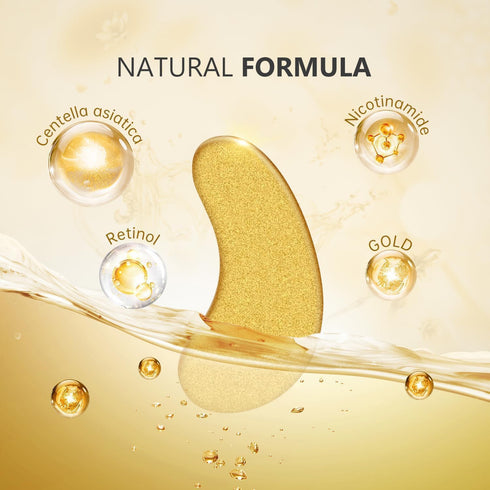 30 Pairs 24K Gold Under Eye Patches Face Masks Dark Circles Puffy Eye Bags Collagen Skincare Spa Trip Eye Mask...