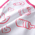 Littleforbig Cotton Waterproof Adult Babydoll Bib with Adjustable Hook-and-Loop Fastener Closure Printed 2 Packs - Nursery Blue and Pink Adult Bib...