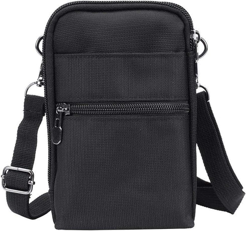 Crossbody Cell Phone Bags w/RFID Blocking-Casual Water Resistant Nylon Fanny Pack/Waist Phone Purse Pouch Crossbody Wallet Phone Bag Mini Shoulder...