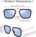 FEISEDY Retro 70s Pilot Sunglasses Tony Sunglasses Trendy Women Square Sun Glasses B2510...