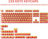 Hyekit PBT Keycaps 133 Keys Flame Gradient Keycaps Cherry Profile Dye-Sublimation Custom Keycaps with 6.25U 7U Spacebar for Cherry Gateron MX Swit...
