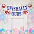 Ofishally Ours Banner, Fishing Adoption Banner, Ofishally Ours Themed Family Party Decor, Welcome Home, Home Party Supply Blue Glitter...