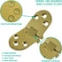 4pcs Round Edge Hinge Brass Butler Tray Hinge with Screws, 180 Degree Folding Flip Top Hinge for Hable Cabinet Closet Door Furniture...
