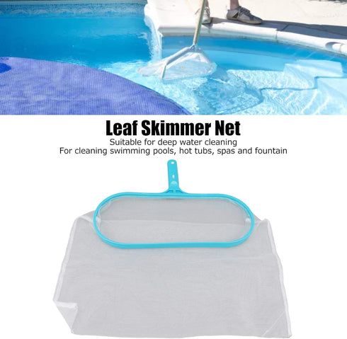 Pool Skimmer Net, Plastic Larger Capacity Pool Skimmer Professional Grade Deep Bag Pool Leaf Rake for Above Ground Inground Swimming Pools Fine Me...