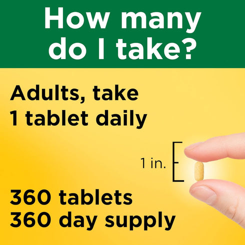 Nature Made Super B Complex with Vitamin C and Folic Acid, Dietary Supplement for Immune Support, 360 Tablets, 360 Day Supply...