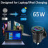 83W USB C Car Charger Socket 12V/24V Multiple USB Outlet with Power Switch, 65W PD3.0& QC3.0 Fast Charge Car USB Port Socket for Car Boat Marine T...