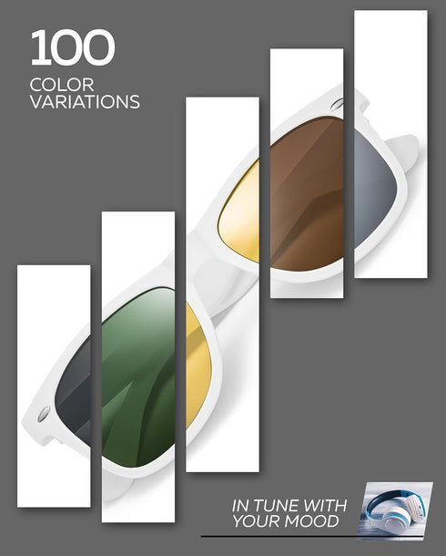 Retro Rewind Polarized Sunglasses for Men and Women - UV Protection Classic Sun Glasses...