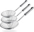 Spider Strainer Skimmer Spoon, HSpiow Set of 3 Sizes Frying Spoon Stainless Steel Fryer Scoop Wire Strainer Ladle with Long Handle for Kitchen Fry...