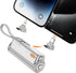 Flow Mini Portable Charger, 5000mAh Small Power Bank with Changeable Plugs and Built in Cable, Dual Output USB-C External Battery Compatible with ...