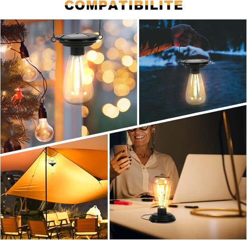 Replacement Solar Light Tops-Solar Light Bulbs for Outside-Solar Lanterns Outdoor Waterproof 2 Pack,One Thing, Three Uses, Multifunctional Size Co...