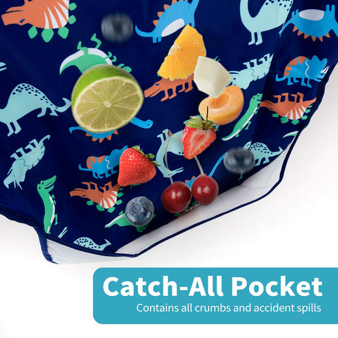 3 Pcs Long Sleeved Bib Set | Baby Waterproof Bibs with Pocket Bundle | Toddler Bib with Sleeves and Crumb Catcher | Stain and Odor Resistance Play...