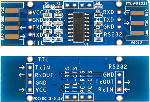 3pcs TTL to RS232 Module TTL RS232 Mutual Conversion Module Serial Level Conversion to SP232 for MCU, ARM, FPGA, for Arduino TTL Serial Port commu...