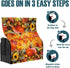 Autumn Fall Harvest Maple Leaves Pumpkin Mailbox Covers Waterproof Magnetic Durable Post Box Cover Wraps Standard Size 21x18 Inches for Outdoor Ga...