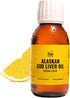 On Target Living Alaskan Cod Liver Oil- Travel Size 3.33 oz. | Naturally Occurring Vitamins A & D | Organic Lemon Flavor | Premium Line Caught Cod...