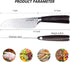 Kitory Santoku Knife 7'' Chef's Knife High Carbon Stainless Steel Asian Kitchen Knife with Sheath Ultra Sharp Cooking Knife, Ergonomic Pakkawood H...