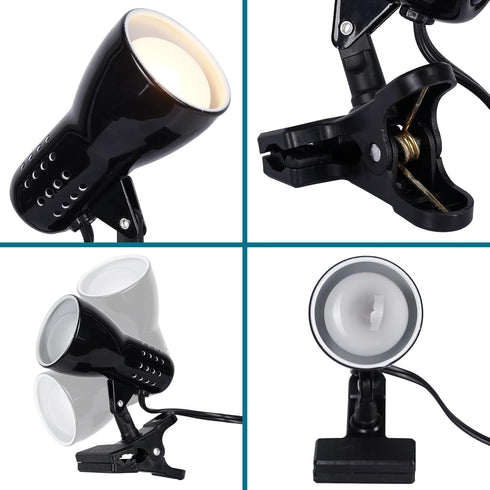Catalina Lighting 24290-000 Adjustable LED Mini Clip Reading Lamp, Multipurpose Clip Lamp for Office, Dorm, or Bedroom, Smart Home Compatible, LED...
