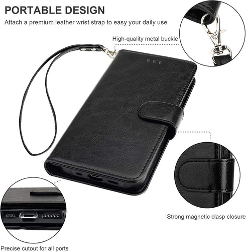Bocasal for iPhone 11 Pro Wallet Case with Card Holder PU Leather Kickstand Shockproof Protective Wrist Strap Flip Cover for iPhone 11 Pro 5.8 inc...