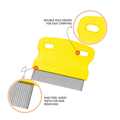 6 Pieces Pet Lice Combs Dog Grooming Flea Comb Cat Tear Stain Comb for Removal Dandruff, Hair Stain, Nit (Pink, Green, Purple, Yellow)...