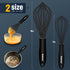 Mini Silicone Whisk, Small Silicone Whisk 7+9in, BPA free Non Scratch Coated Protect your Ceramic Pots and Pan.Perfect for Whisking, Beating, Mixi...