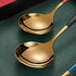 Soup Spoons Stainless Steel 304 Stainless Steel Round Head Spoons Modern Thick Short handle 304 Stainless Spoons Used for Soup, Grain, Dessert, Fr...