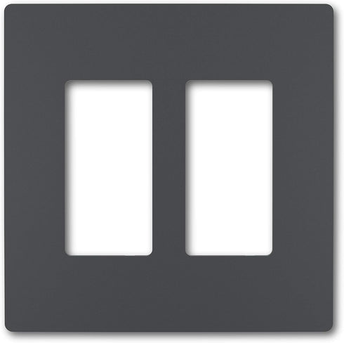 Legrand radiant RWP262GCC6 Screwless Wall Plates, 2 Gang, Two Decorator Rocker GFCI Cover, Graphite (1 Count)......