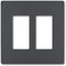 Legrand radiant RWP262GCC6 Screwless Wall Plates, 2 Gang, Two Decorator Rocker GFCI Cover, Graphite (1 Count)......