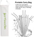 Hypermotion Stainless Steel Straw, Food Grade Reusable Metal Drinking Straw Set with 2 Cleaning Brushes and Carry Pouch for Smoothie, Milkshake, C...