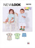 New Look Easy Babies' Dress, Shorts, and Pull-Over Top Sewing Pattern Kit, Code N6725, Sizes NB-S-M-L, Multicolor...