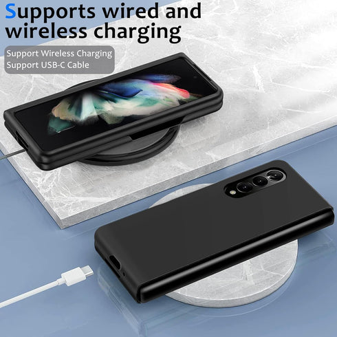 Z Fold 3 Liquid Silicone Case for Samsung Galaxy Z Fold3 5G, Slim Phone Case for Women Girls, Soft Gel Rubber Ultra Thin Anti-Scratch Design Prote...