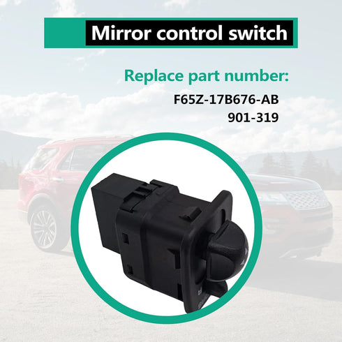 Power Mirror Control Switch, Front Driver Side Door Mirror Control Switch Compatible with Ford Excursion Expedition Escort F150 F250 F350 Super Du...