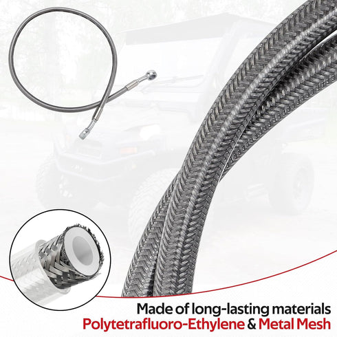 Front Left Brake Hose Line for Polaris Ranger-800 2010-2017 Ranger-Diesel-900 2011-2014 Ranger-500-4x4 2010, OEM# 1911582...