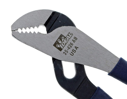 IDEAL Electrical 35-426 Tongue & Groove Plier - 7 in. Steel Groove Joint Plier with Reinforced Flange, Straight Jaws, Dipped Handle...