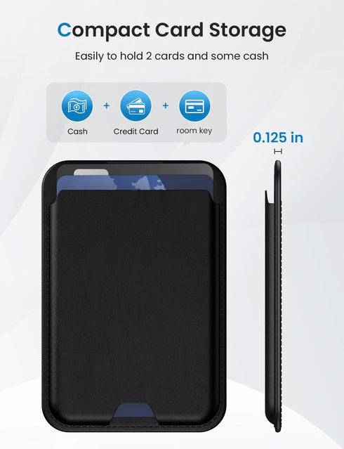 Kimguard for MagSafe Wallet, Magnetic New-Upgrade Card Wallet Holder, Easy to Take Card Strong Magnet Slim Wallet for iPhone 15/14/13/12 Series, B...