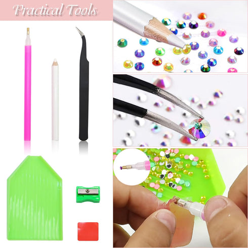 9000pcs Flatback Rhinestones, ZYNERY 15 Mixed Color Flat Back Gems Round Shape Crystals Rhinestones for Crafts Nail Face Art Shoes Diamond Paintin...