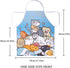 RosieLily Cat Apron for Women Cute Apron Anime Apron Funny Apron Kitchen Apron for Cooking Baking Gardening Grilling BBQ Kawaii Apron for Teens Bl...
