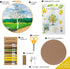 B.Embroidery Hand Sewing kit with Pattern and Full Instructions, Blossom Golden Shower Tree Embroidery Starter kit with a Colorful awhite Backgrou...