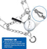 Dog Prong Collar, Dog Pinch Training Collar with Quick Release Clip, Adjustable Stainless Steel Links with Rubber Tips, Choke Collar for Small Med...
