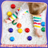 Bucherry 12 Pcs Montessori Wooden Balls 1.8 Inch Wooden Ball Toys Replacement Ball Educational Counting Toy Preschool Learning Material for Montes...
