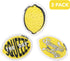 3Pack Lemon Dish Sponges | Squeeze The Day Fun Fruit Design | Cute Cellulose Compressed Kitchen Sponges |Natural & Biodegradable | Odor Resistant ...